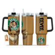 Eevee Coffee 40oz Travel Tumbler With Handle Personalized Anime Accessories - Wexanime