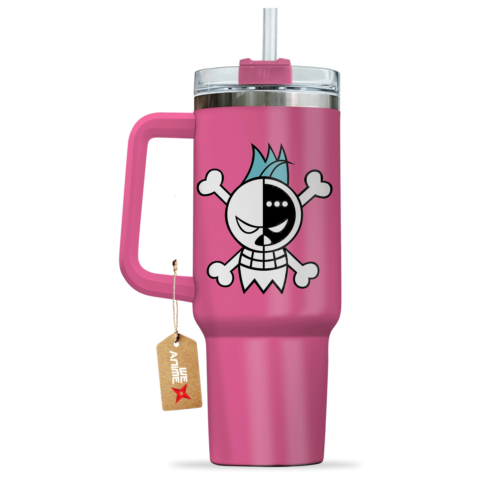 Franky 40oz Pink Valentines Personalized Tumbler With Handle Anime Cup - Wexanime