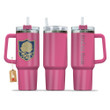 Blue Rose 40oz Pink Valentines Personalized Tumbler With Handle Anime Cup - Wexanime