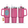 Aqua Deer 40oz Pink Valentines Personalized Tumbler With Handle Anime Cup - Wexanime