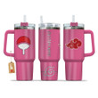 Itachi Uchiha 40oz Pink Valentines Personalized Tumbler With Handle Anime Cup - Wexanime