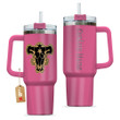 Black Bull 40oz Pink Valentines Personalized Tumbler With Handle Anime Cup - Wexanime