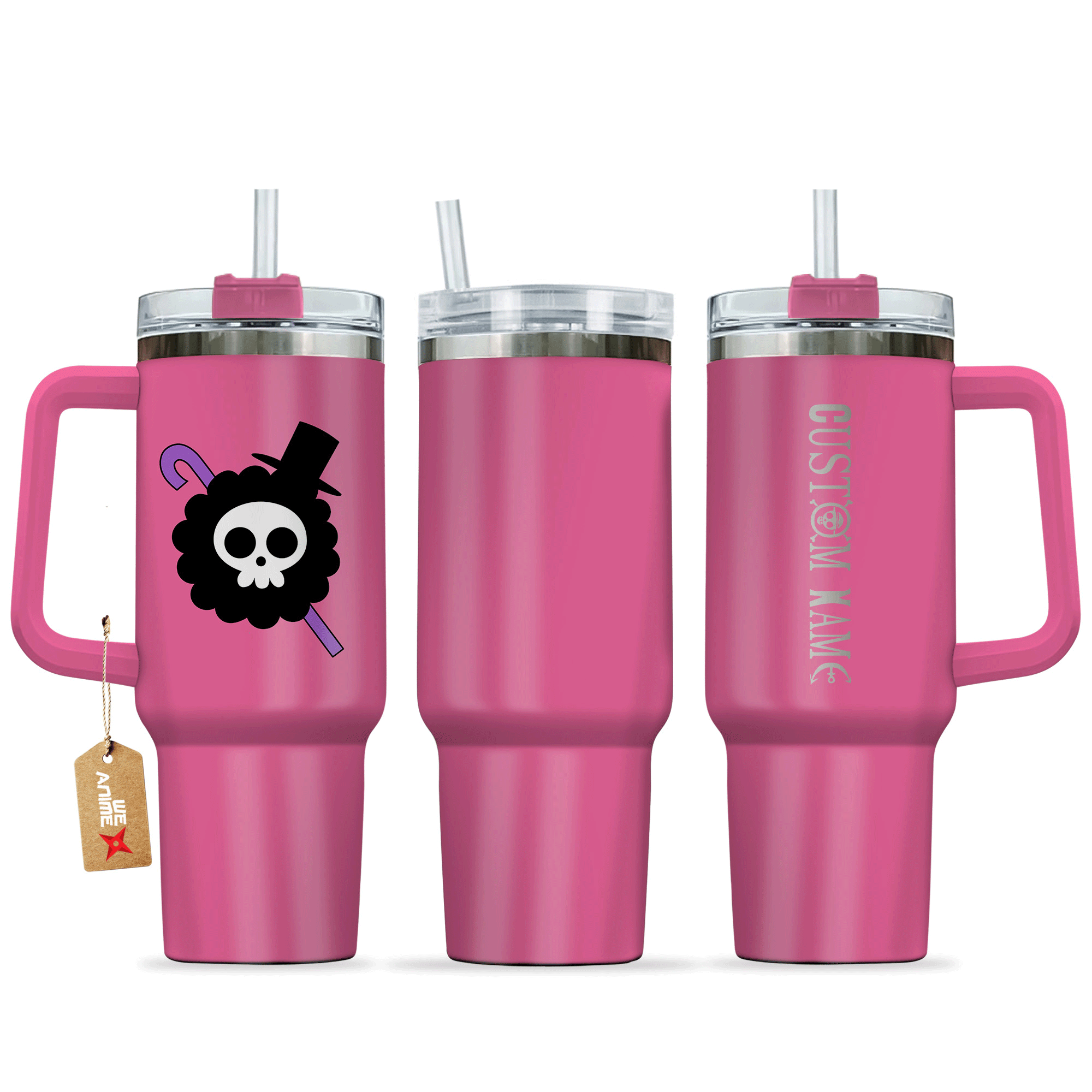 Brook 40oz Pink Valentines Personalized Tumbler With Handle Anime Cup - Wexanime