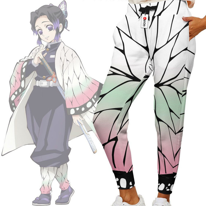 Shinobu Kocho Joggers Custom Uniform Costume Demon Slayer Anime Sweatpants-wexanime.com