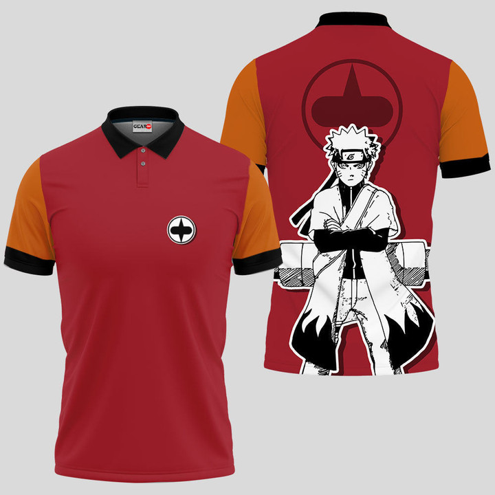 Nrt Uzumaki Sage Polo Shirts Custom Manga Naruto Anime Merch Clothes-wexanime.com