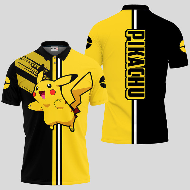 Pikachu Polo Shirts Custom Pokemon Anime Merch Clothes-wexanime.com