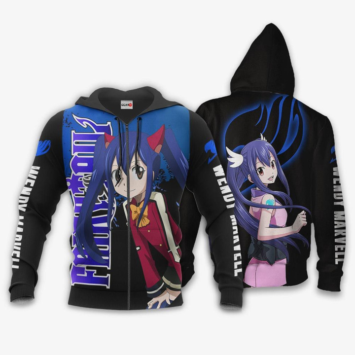 Wendy Marvell Hoodie Fairy Tail Anime Merch Clothes-wexanime.com