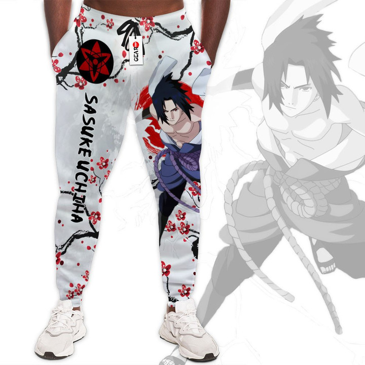 Sasuke Uchiha Joggers Naruto Anime Sweatpants Custom Merch Japan Style-wexanime.com