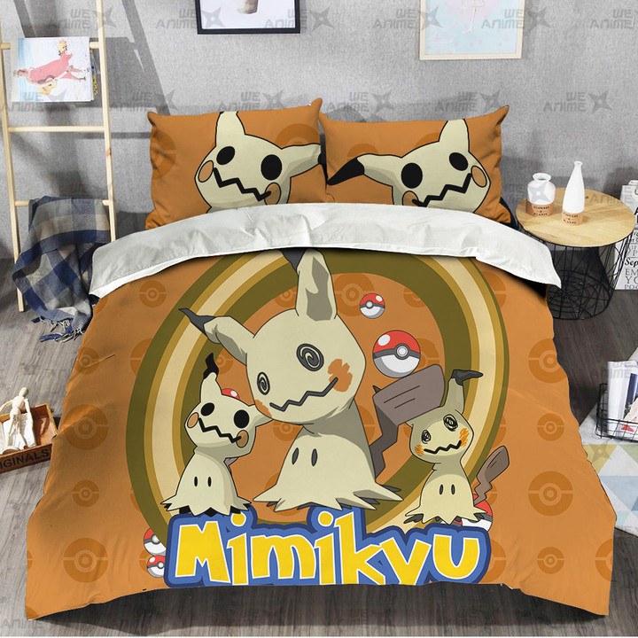 Mimikyu Pattern Style Bedding Set Custom Pokemon Anime Bedding-wexanime.com