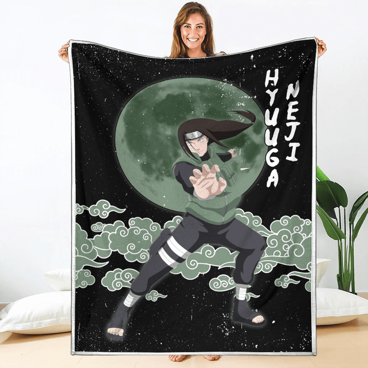 Neji Hyuga Blanket Custom Moon Style Naruto Anime-wexanime.com