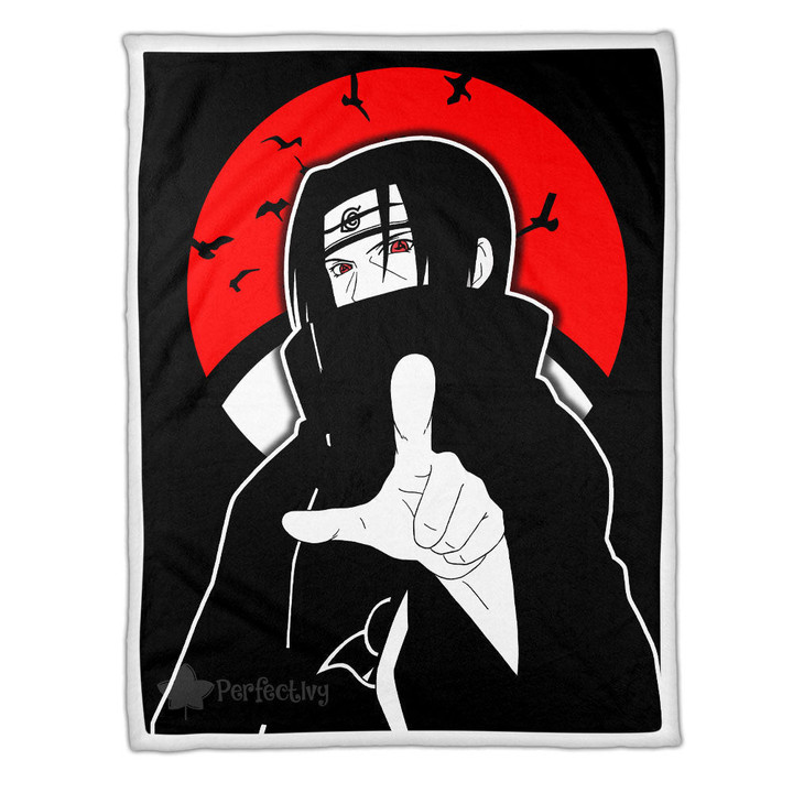 Uchiha Itachi Blanket Fleece Custom Naruto Anime Mix Manga-wexanime.com