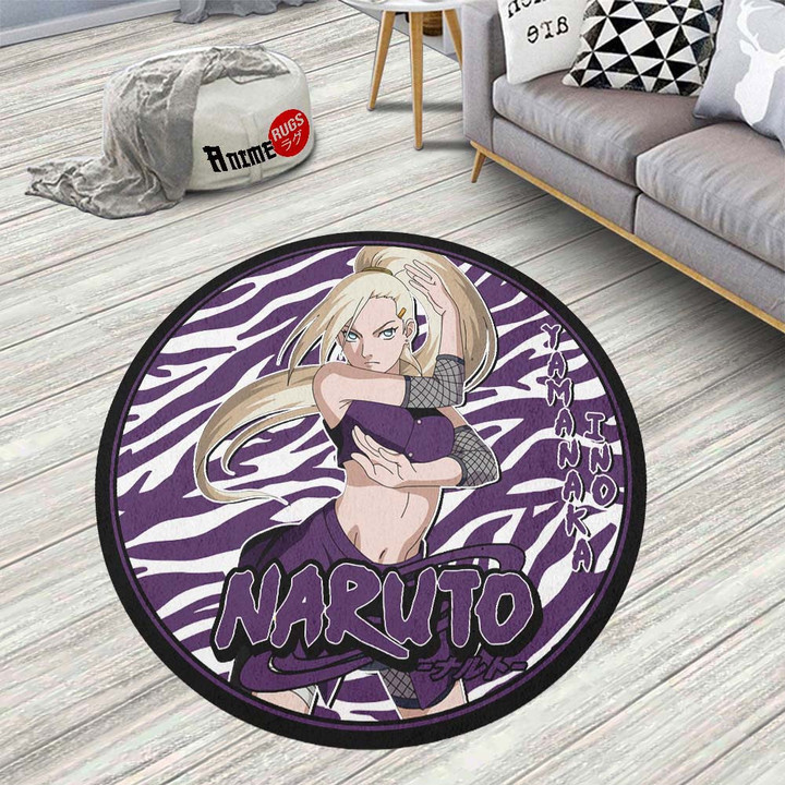 Yamanaka Ino Round Rug Custom Naruto Anime Circle Carpet-wexanime.com