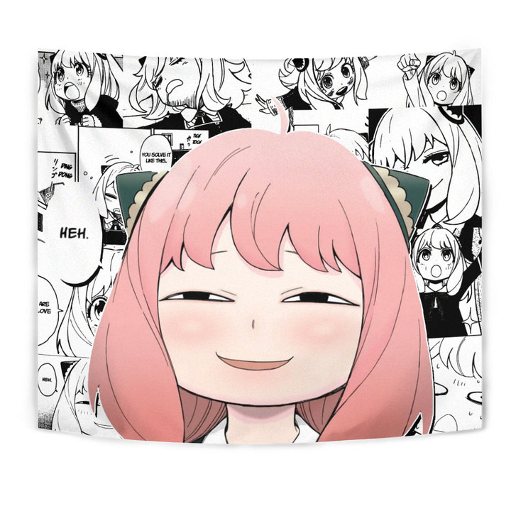 Anya Forger Tapestry Custom Funny Face Spy x Family Anime Manga Room Wall Decor-wexanime.com