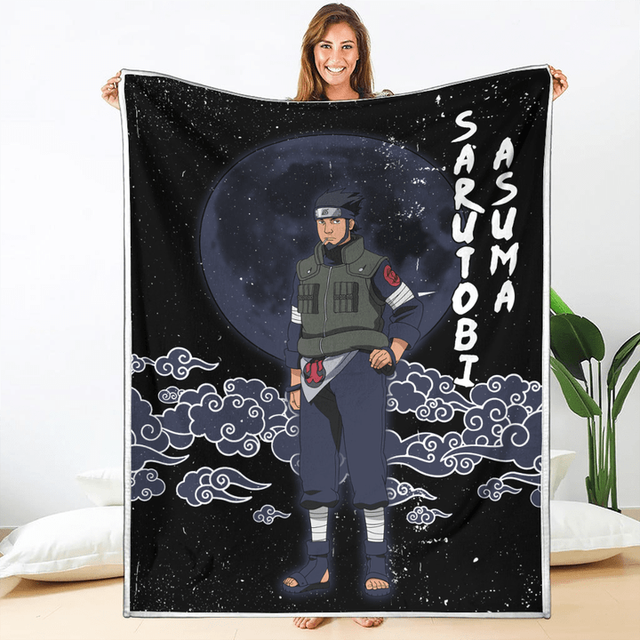 Sarutobi Asuma Blanket Custom Moon Style Naruto Anime-wexanime.com