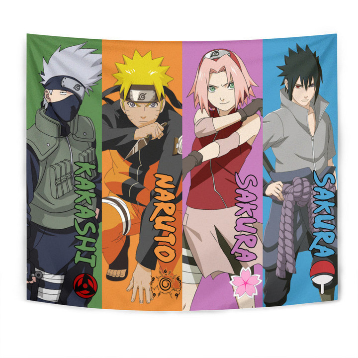 Naruto Team 7 Tapestry Custom Naruto Anime Room Decor-wexanime.com