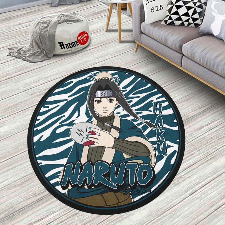 Haku Round Rug Custom Naruto Anime Circle Carpet-wexanime.com
