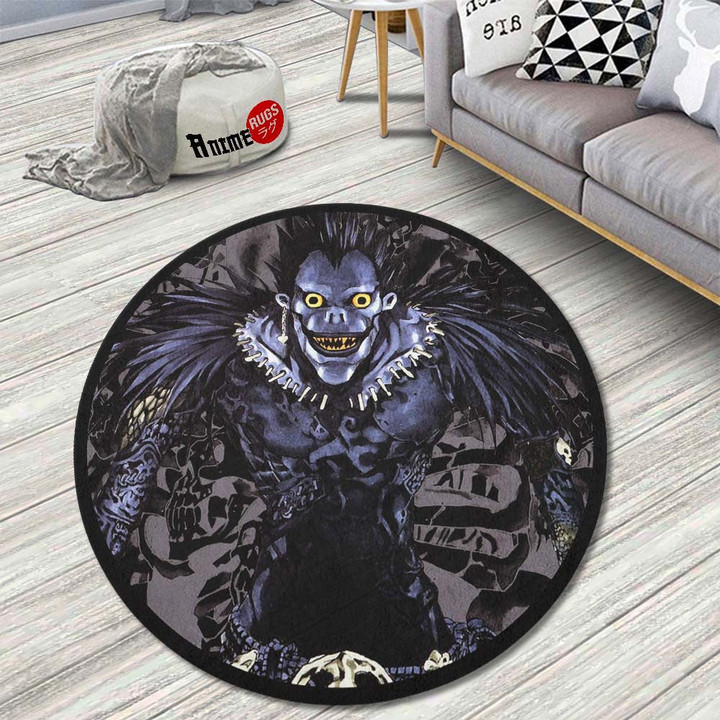 Ryuk Poster Style Round Rug Custom Death Note Anime Circle Carpet-wexanime.com