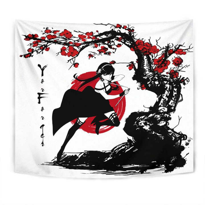 Yor Forger Tapestry Custom Japan Style Spy x Family Anime Room Wall Decor-wexanime.com