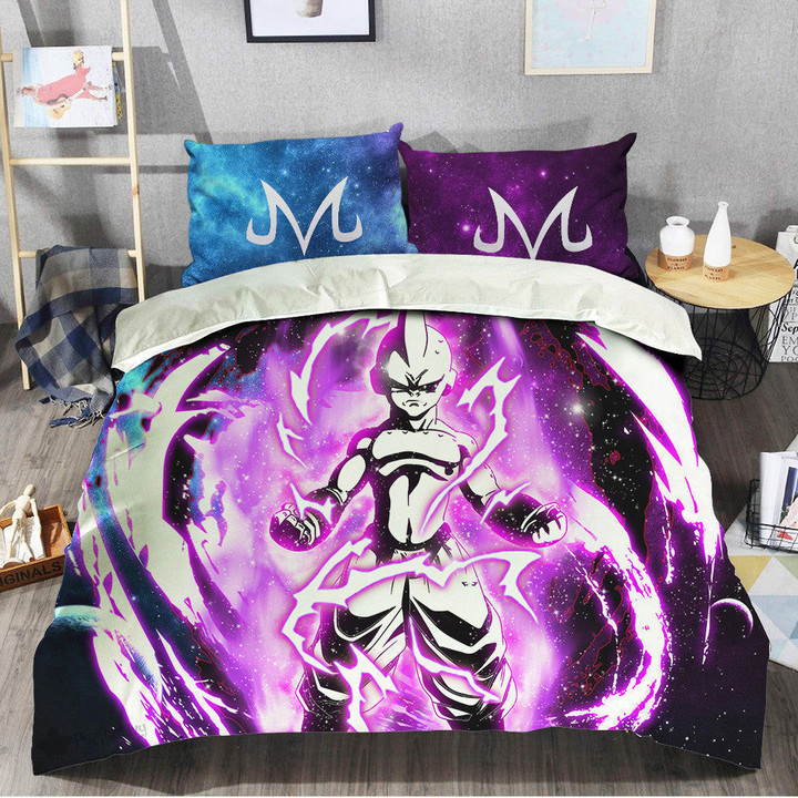 Skiny Majin Buu Bedding Set Custom Galaxy Dragon Ball Anime Room Decor-wexanime.com