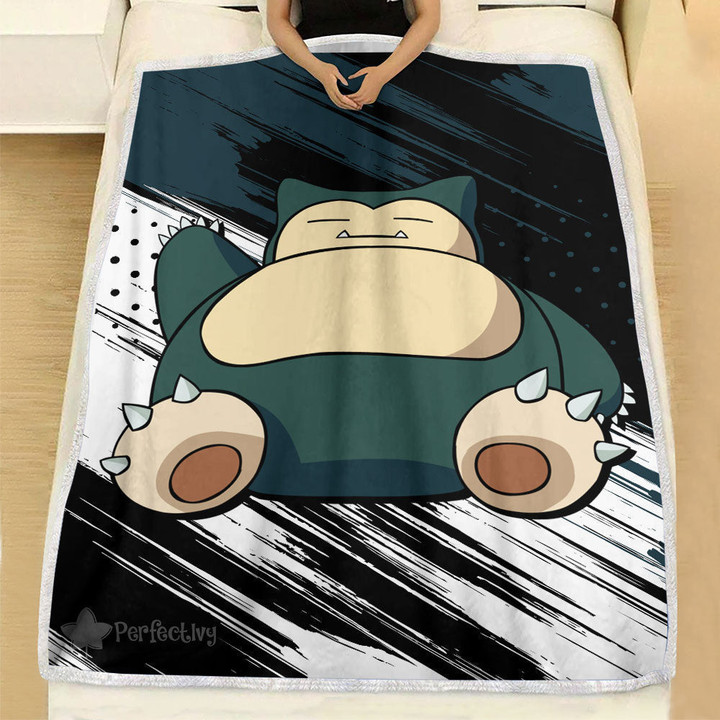 Snorlax Blanket Fleece Custom Pokemon Anime-wexanime.com