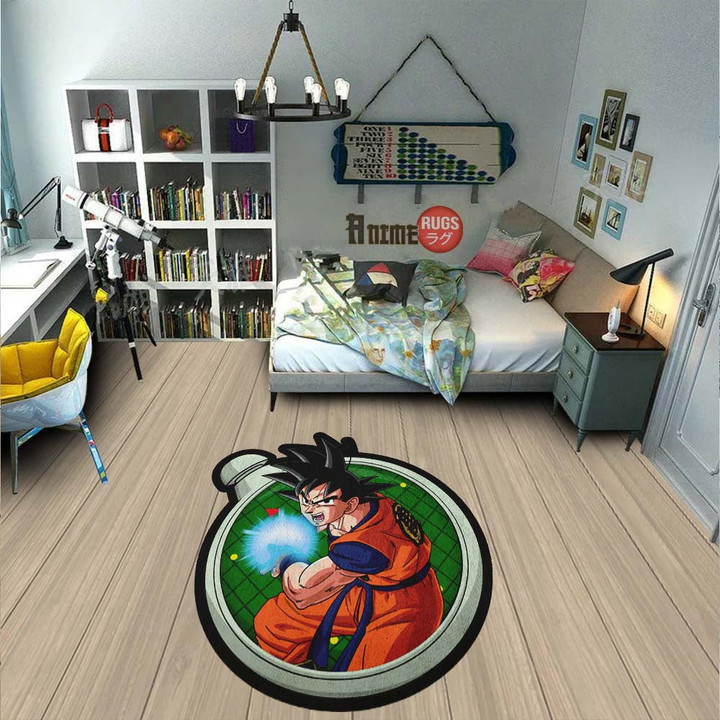 Goku Shaped Rug Custom Dragon Ball Anime Room Decor-wexanime.com