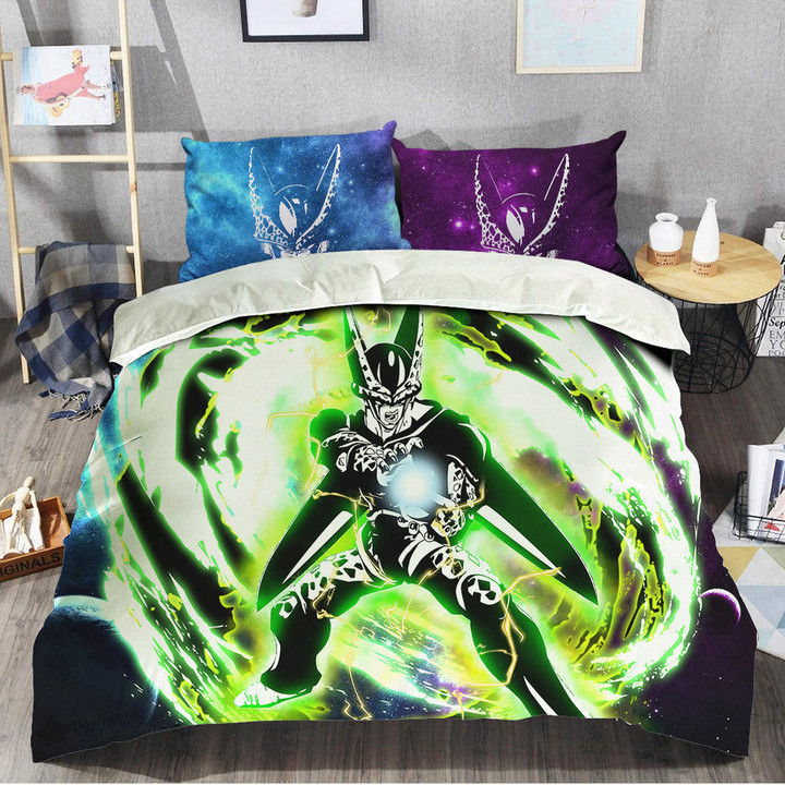 Perfect Cell Bedding Set Custom Galaxy Dragon Ball Anime Room Decor-wexanime.com