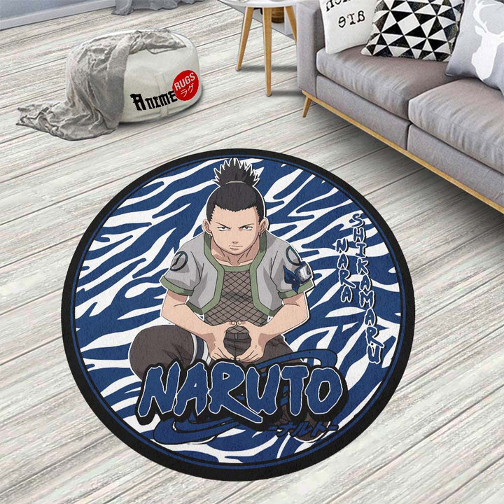 Nara Shikamaru Round Rug Custom Naruto Anime Circle Carpet-wexanime.com