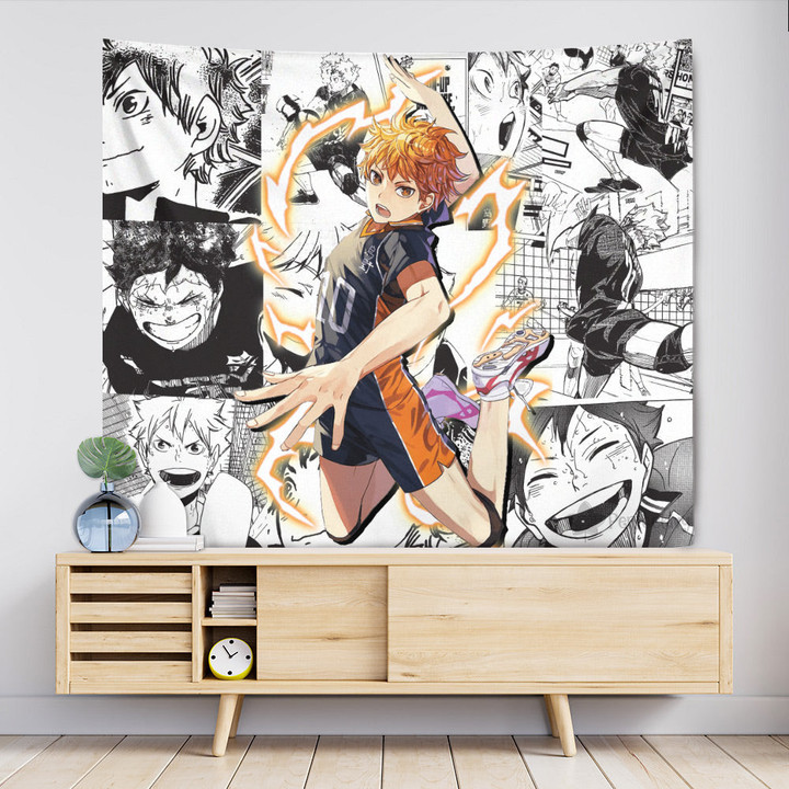 Shoyo Hinata Tapestry Custom Haikyuu Manga Anime Room Decor-wexanime.com