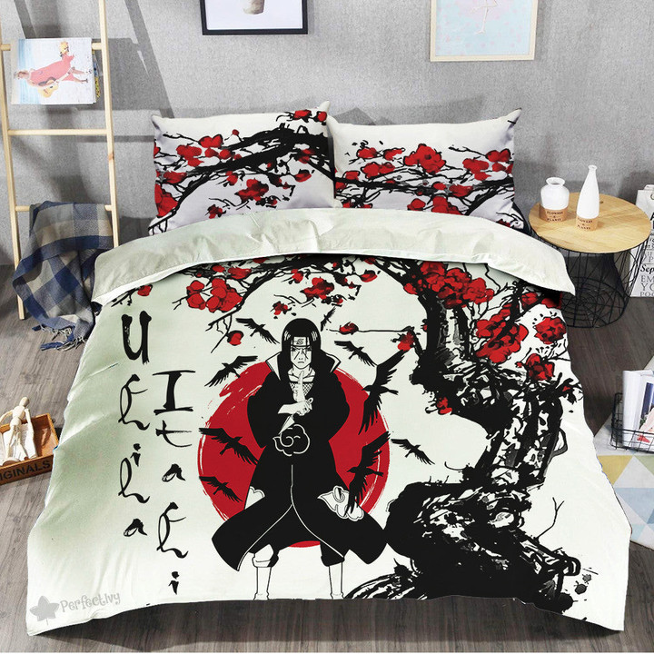 Uchiha Itachi Bedding Set Custom Naruto Anime-wexanime.com