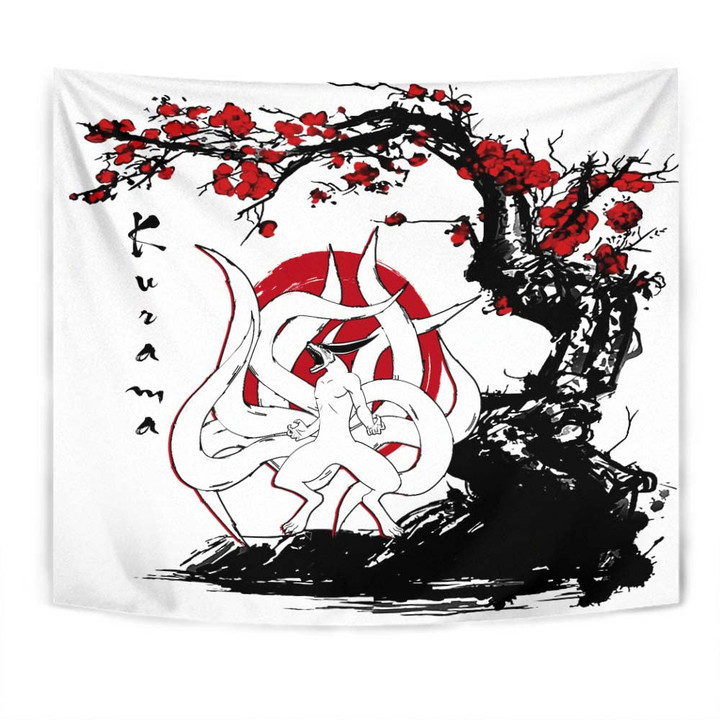 Kurama Tapestry Custom Naruto Anime Home Decor-wexanime.com