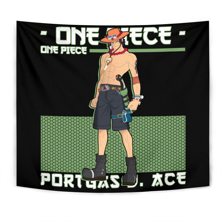 Portgas D. Ace Tapestry Custom One Piece Anime Room Decor-wexanime.com