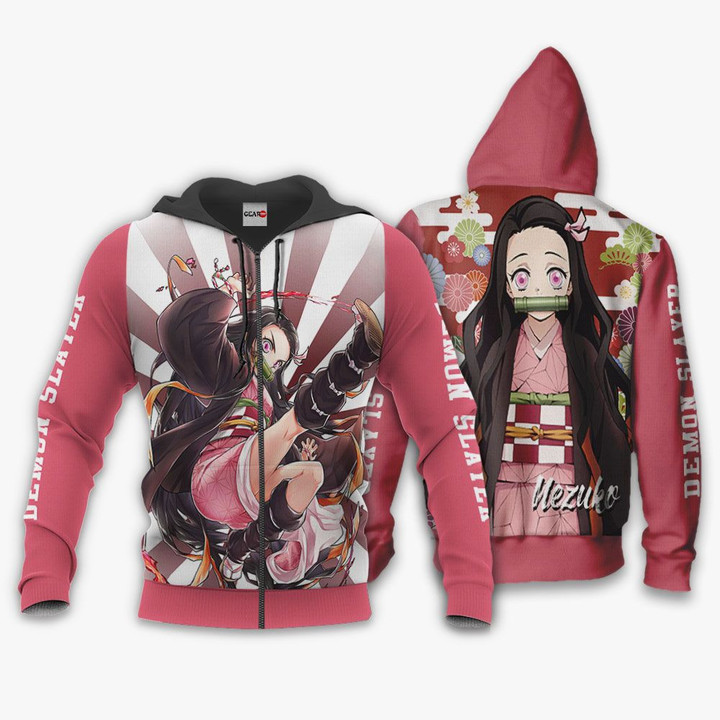 Nezuko Kamado Hoodie Demon Slayer Anime Merch Clothes-wexanime.com