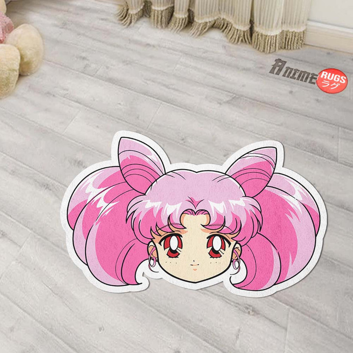 Sailor Chibi Moon Shaped Rug Custom Sailor Moon Anime Room Mats-wexanime.com