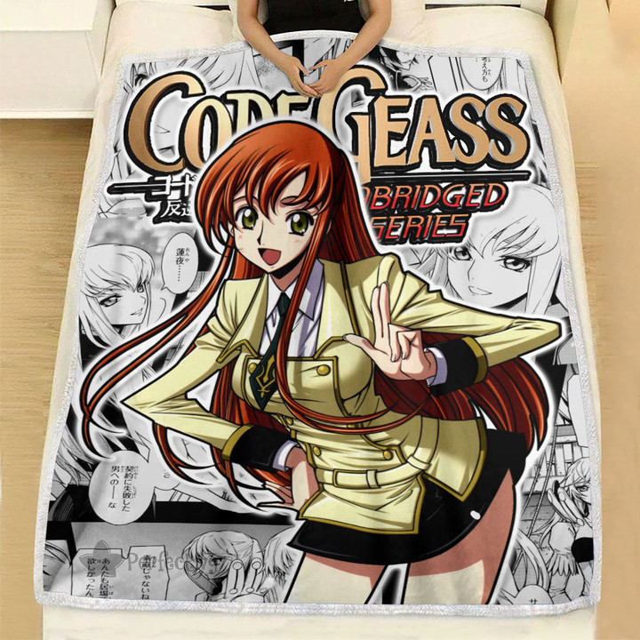 Shirley Fenette Blanket Fleece Custom Code Geass Anime Manga Bedding Room-wexanime.com