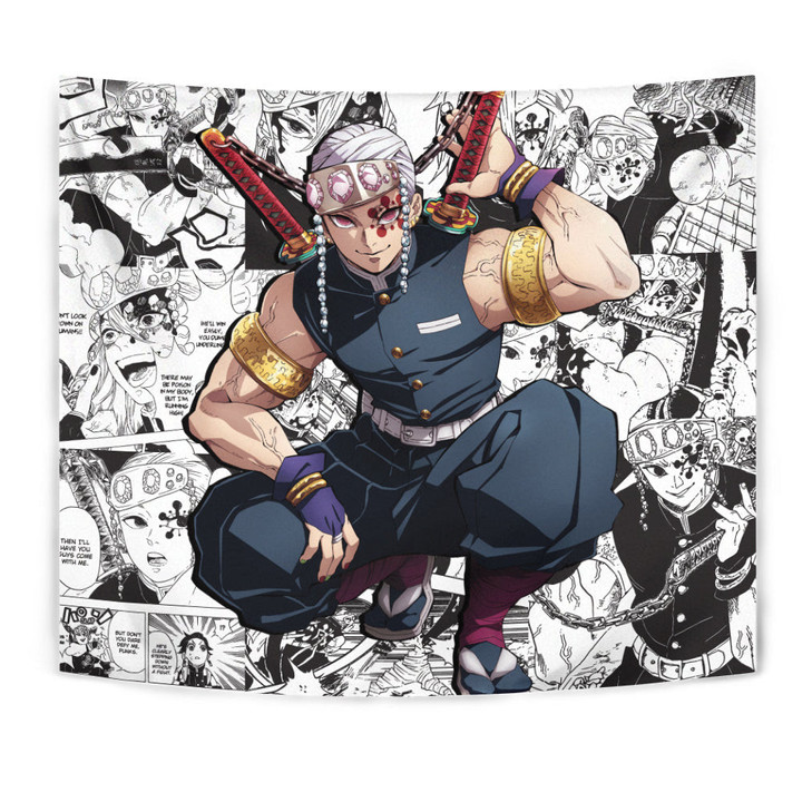 Tengen Uzui Tapestry Custom Demon Slayer Anime Manga Room Decor-wexanime.com