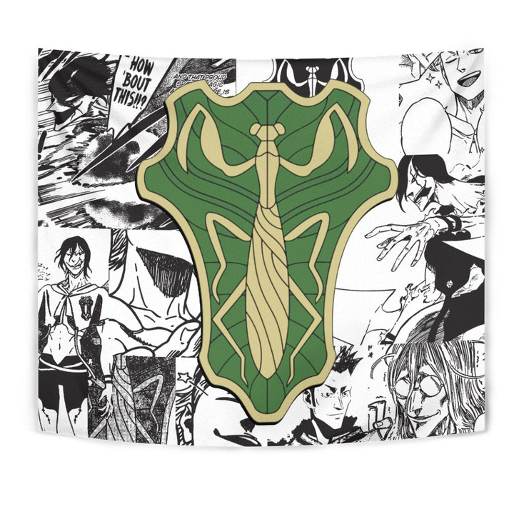 Green Mantis Tapestry Custom Black Clover Anime Manga Room Wall Decor-wexanime.com