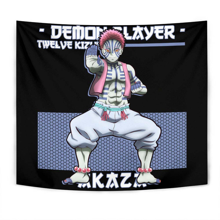 Akaza Tapestry Custom Demon Slayer Anime Room Decor-wexanime.com