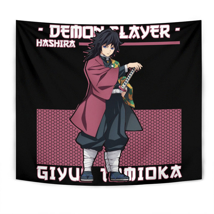 Giyuu Tomioka Tapestry Custom Demon Slayer Anime Room Decor-wexanime.com