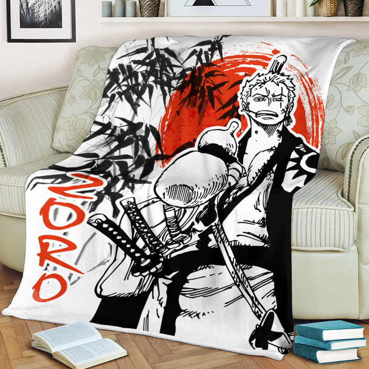 Roronoa Zoro Wano Arc Blanket Custom One Piece Manga Anime-wexanime.com