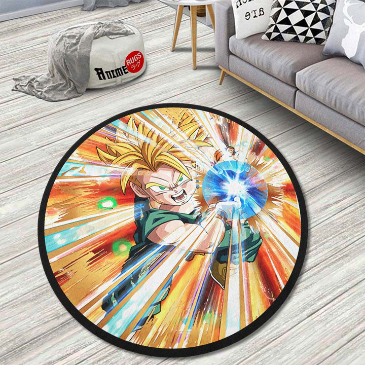 Trunks Skill Round Rug Custom Dragon Ball Anime Circle Carpet-wexanime.com