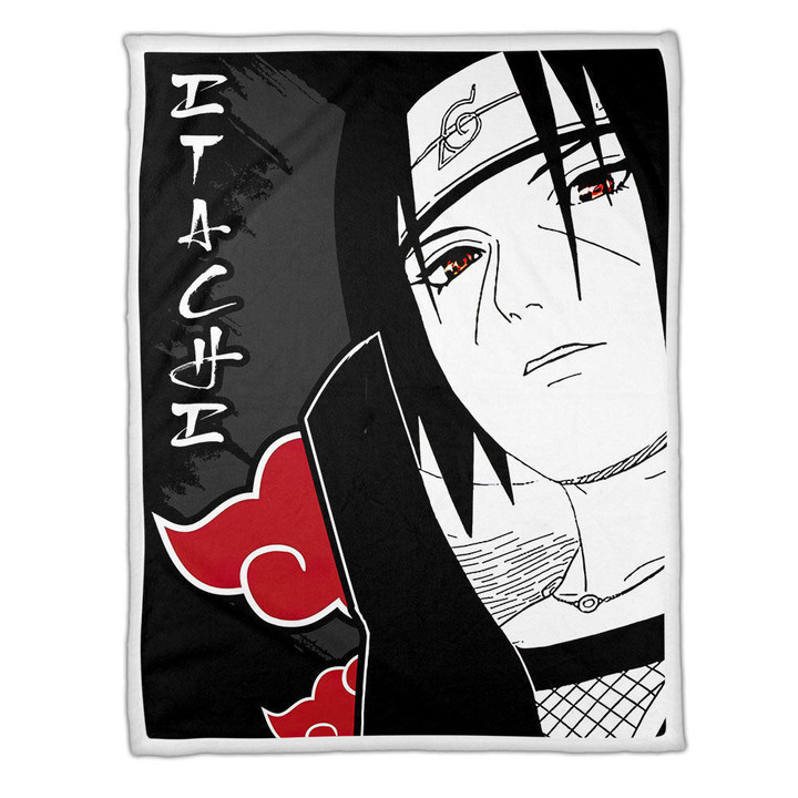 Akatsuki Itachi Blanket Fleece Custom Naruto Anime-wexanime.com