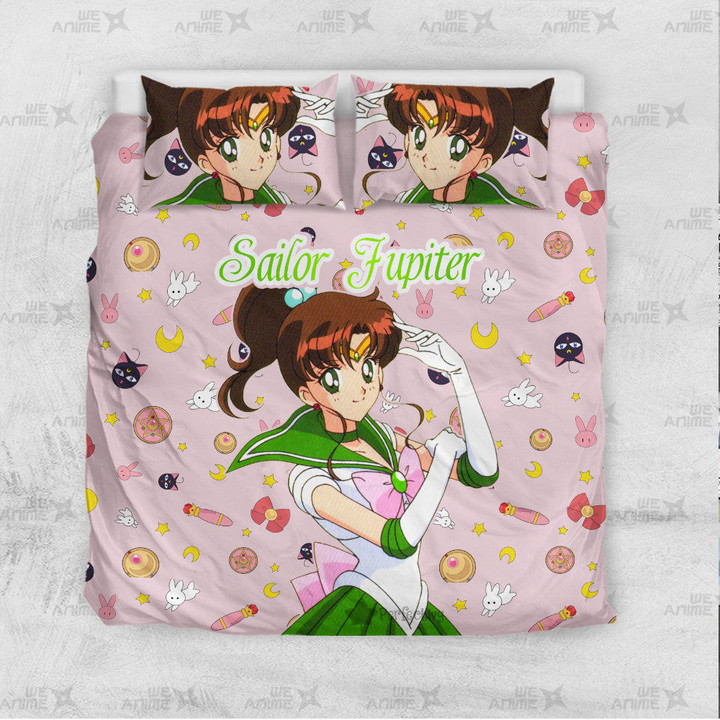 Sailor Jupiter Cute Version Bedding Set Custom Sailor Moon Anime Bedding-wexanime.com