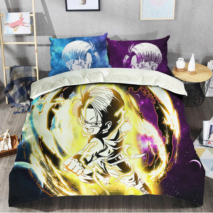 Trunks Bedding Set Custom Galaxy Dragon Ball Anime Room Decor-wexanime.com