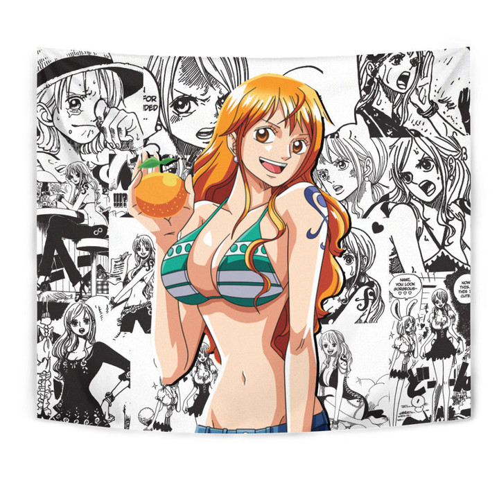 Nami Tapestry Custom One Piece Anime Manga Room Wall Decor-wexanime.com