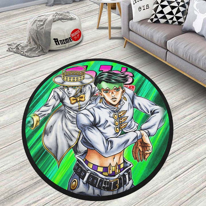 Rohan Kishibe Round Rug Custom Jojo's Bizarre Adventure Anime Rug Floor Mats-wexanime.com