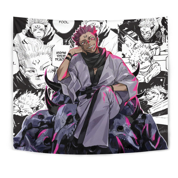 Sukuna Ryoumen Tapestry Custom Jujutsu Kaisen Anime Manga Room Decor-wexanime.com