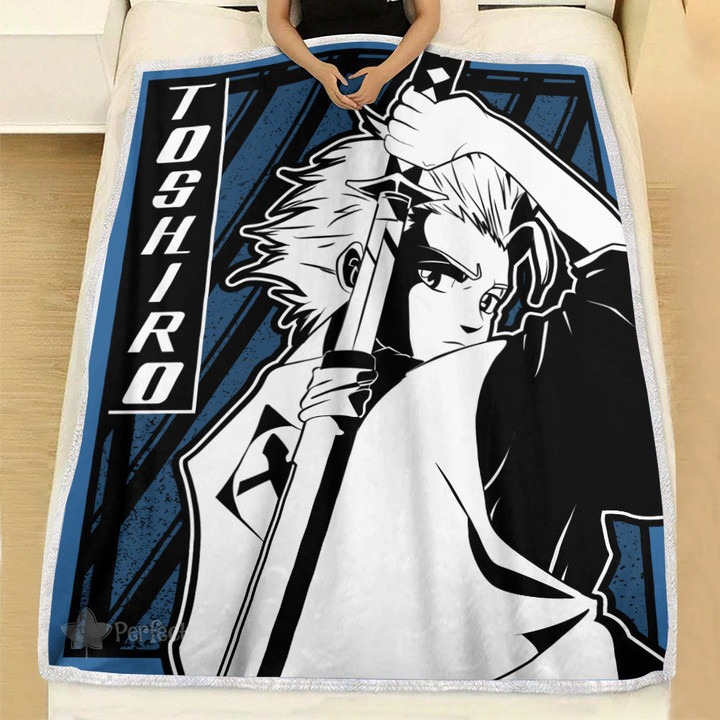 Toshiro Hitsugaya Blanket Fleece Custom Bleach Anime-wexanime.com