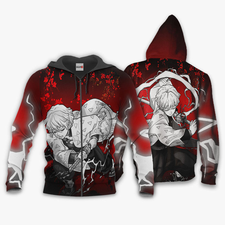 Zenitsu Hoodie Custom Demon Slayer Anime Merch Clothes Japan Art-wexanime.com