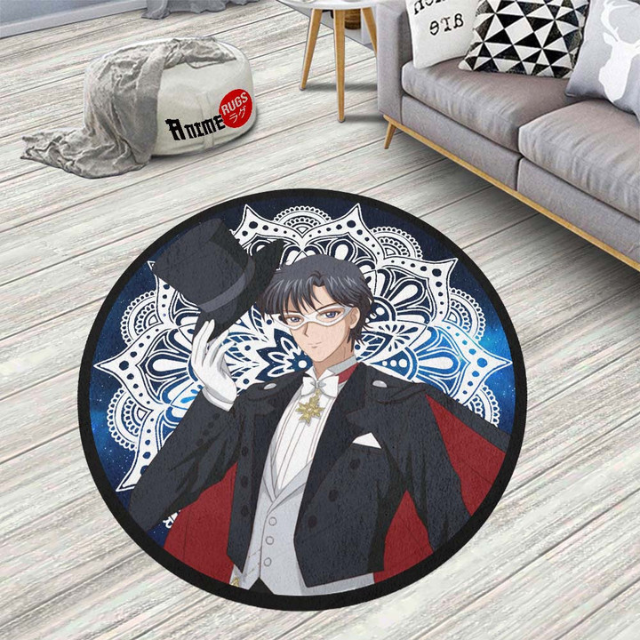 Tuxedo Mask Round Rug Custom Sailor Moon Anime Circle Carpet-wexanime.com