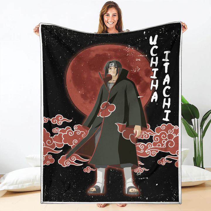 Uchiha Itachi Blanket Custom Moon Style Naruto Anime-wexanime.com